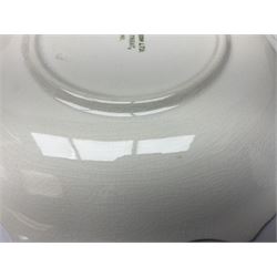 Shorter & Son six fish plates, together with a larger platter and sauce boat and saucer, all with stamped marks beneath