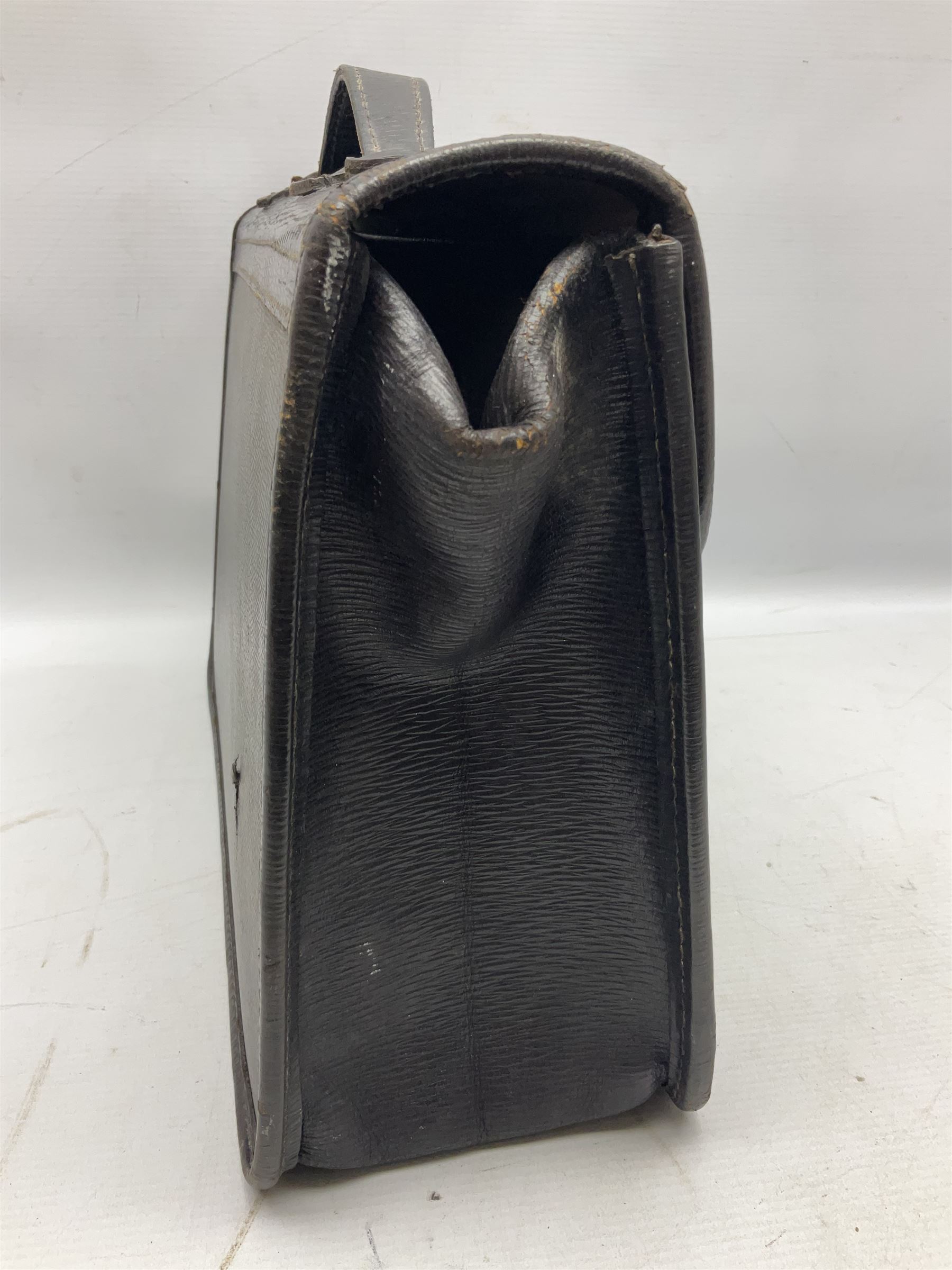 Vintage government officer's briefcase, with Crown and ER motif, H31cm