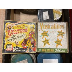 Mixed Selection of 16mm Cine Film, including Laurel and Hardy, the coronation, red arrows, LMS films, etc, two boxes