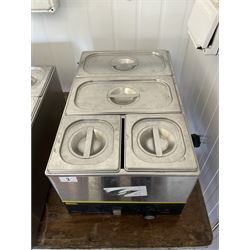 Buffalo four pot Bain Marie - spares or repairs - THIS LOT IS TO BE COLLECTED BY APPOINTMENT FROM DUGGLEBY STORAGE, GREAT HILL, EASTFIELD, SCARBOROUGH, YO11 3TX