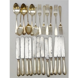  Part canteen of Christofle silver-plated cutlery and five matching table knives   