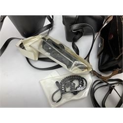 Quantity of Cameras , Lenses and Table Top Viewer- To be assessed 
Collection of cameras, lenses and photography equipment, to include Praktica EE2, Kowa SE, Kodak 66 model II, Inovar, lens Carl Zeiss Jena DDR Flektogon 2.4/35, lens Pentacon Electric f/2.8 135mm, Sunpak auto 2020, tripod  etc, together with a pair of Mark Scheffel 10x50 field binoculars.  