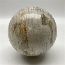 Fossil wood sphere, age; Miocene period, location; Indonesia, D12cm