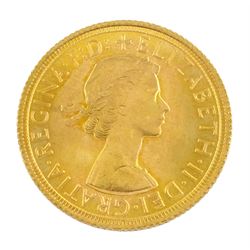 Queen Elizabeth II 1966 gold full sovereign coin