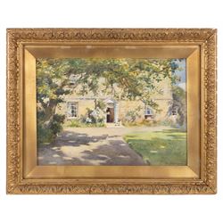 Frederick William Jackson (Staithes Group 1859-1918): The Old Rectory Hinderwell Near Whitby, North Yorkshire, watercolour signed 24cm x 34cm