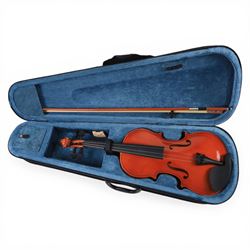 Modern 4/4 violin, in fitted carry case with bow