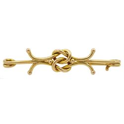 Early 20th century 15ct gold knot design brooch