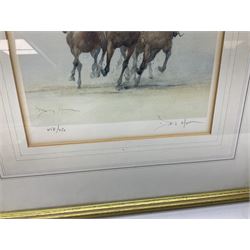 After Ben Maile (British 1922-2017): 'Blackcock' and 'Osprey', pair colour prints signed in pencil together with a print of a Terrier after Mick Causton and three horse related prints max 40cm x 28cm (6)