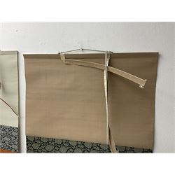 Two 20th century Japanese kakemono, the first example depicting a puffer fish, the second with Japanese Calligraphy 