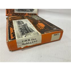 Keyser ‘00’ gauge - five locomotive building kits comprising GWR 33xx Bulldog 4-4-0, LMS (BR) Ivatt 2-6-2T, LMS (ex MR) Kirtley 0-6-0 and GWR 0-6-0 Deans Goods Locomotive and tender kit, in original boxes; with GWR 28XX 2-8-0 locomotive and tender kit, in Bec-Kits box (5) 