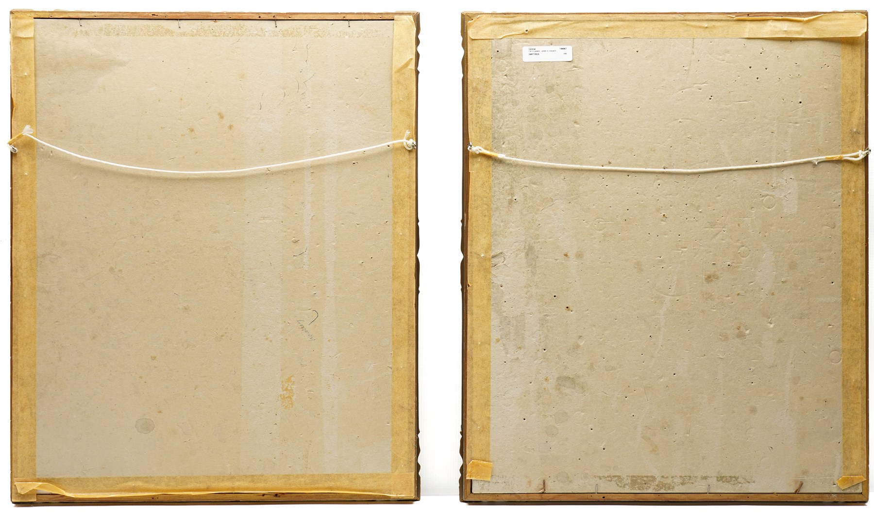 English School (20th century): Blue Skies over a Barren Forrest, pair of chalk and pastel drawings unsigned 25.5cm x 26cm (2)