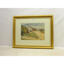  James William Booth (Staithes Group 1867-1953): The Moorcock Inn Langdale End, watercolour signed 28cm x 39cm  DDS - Artist's resale rights may apply to this lot   