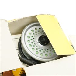 Large collection of fishing reels including Serpent by Farlows London, Ryobi, Intrepid Rim Fly, Daiwa, and various fishing flies and tackle