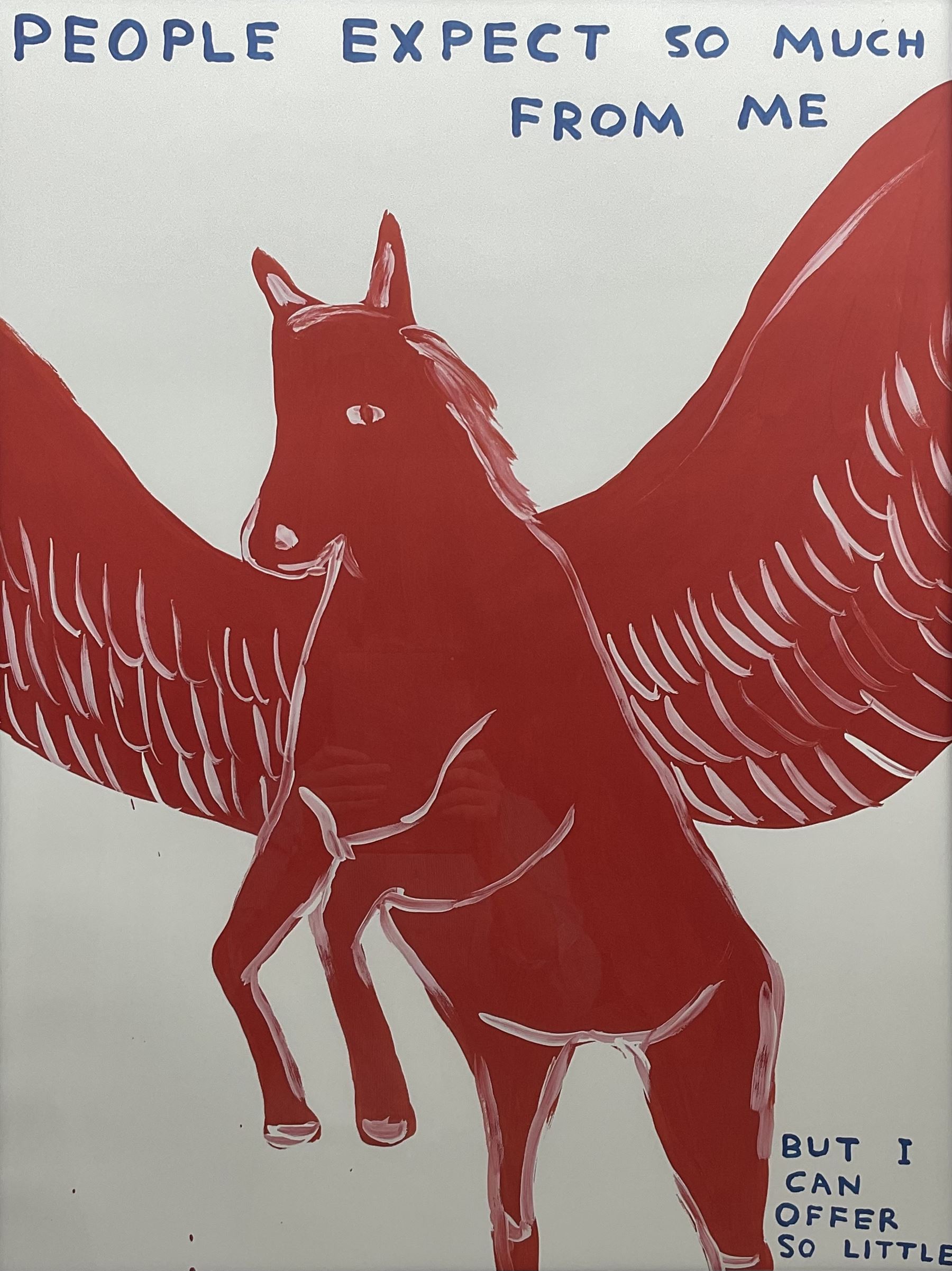 David Shrigley (b.1968) Print of Red Pegasus David Shrigley (b.1968) Print of Red Pegasus