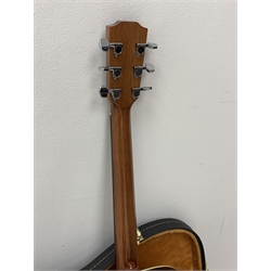 Ayers DSRL acoustic guitar designed by Gerard Gilet, rosewood back and sides and a spruce top rosewood bridge, in carrying case