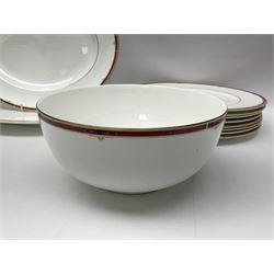 Wedgwood Colorado pattern dinner and coffee service for eight, to include coffee pot, milk jug, covered sucrier, coffee cans and saucers, dinner plates, side plates, twin handled bowls, four covered vegetable tureens etc (92)