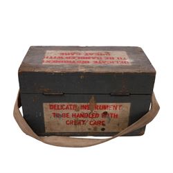 WWII Air Ministry Astro compass MKII, patented '6A/11740 4-P', in wooden case