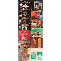Mostly Jazz vinyl records including 'Radio Discs of Harry James Volume 2', 'Billy Holiday Lady Day, Lady in Satin' two record set, 'Inspired Abandon Lawrence Brown's All-Stars With Johnny Hodges', 'Frank Sinatra Legendary Concerts Vol.3 Angel Eyes' etc, approximately 120 