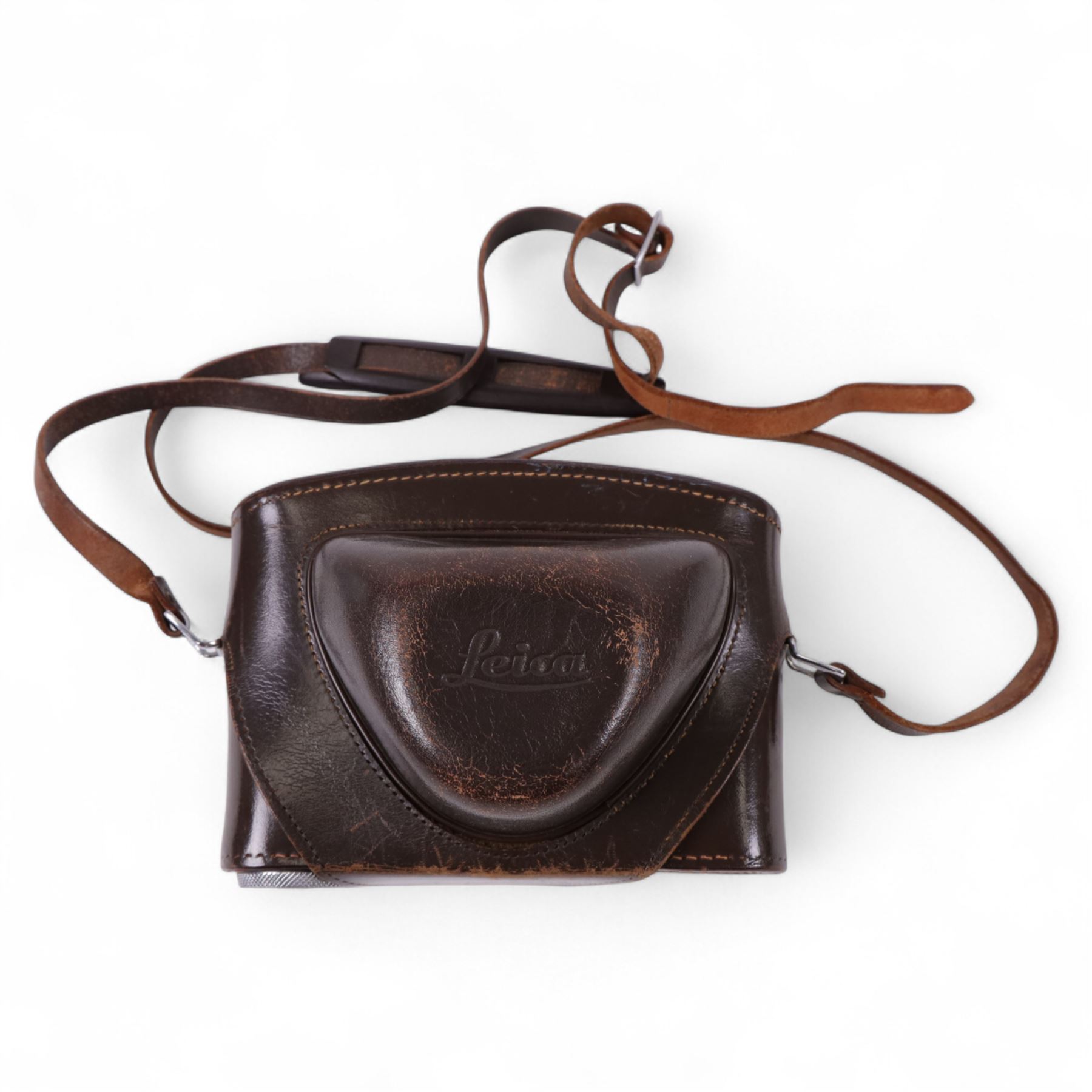 Leica DBP M3 35mm rangefinder camera body, serial no. 1038356, circa 1961, in chrome finish, housed in brown leather Leica case, with a Leitz Wetzlar Sunnilux 1:1.4/50 lens serial no. 1845148, Leitz Wetzlar Elmar 1:4/135 lens serial no. 1825980, 12575N hood, 12521G hood, Leica Meter MC serial no. 99015, Sunpak Auto28 SR Thyristor, Linhof 3 Way Pan tripod, and a Toshiba PE-1 Linear Exposure meter, all housed in an Original Benser Everready Case, most items with instruction booklets 