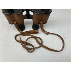 Pair of Bausch & Lomb U.S.A. 30mm binoculars and a pair of WWII period Bino Prism No.5 MKV 7X binoculars dated 1944 (2)