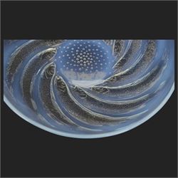 Lalique Poissons plate, designed 1931, with moulded R Lalique mark to centre, D29cm