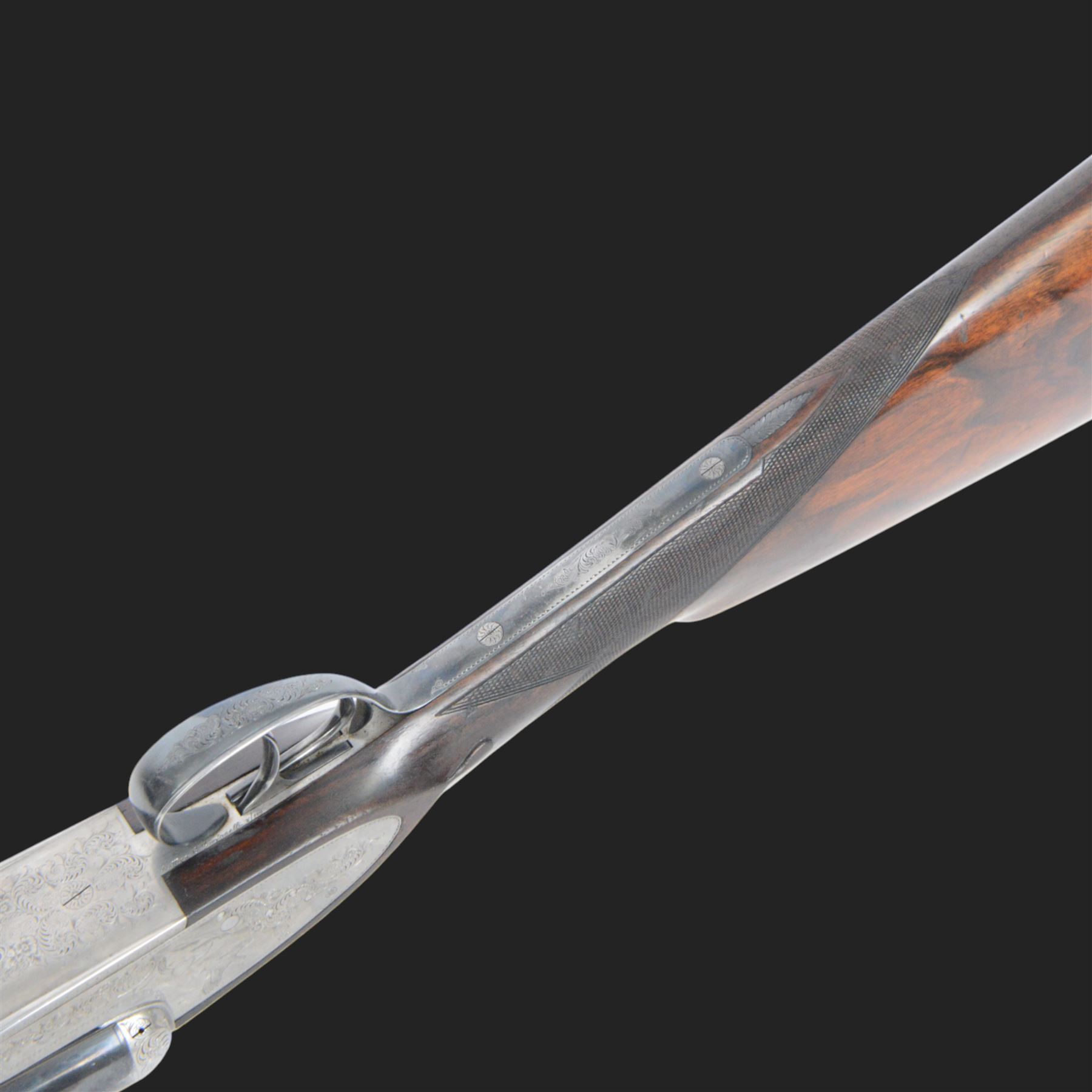 Giovanelli-engraved 12 bore double trigger side plate boxlock ejector, side by side double barrel shotgun with 69cm (27