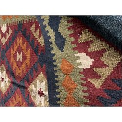 Maimana blue and red ground rug