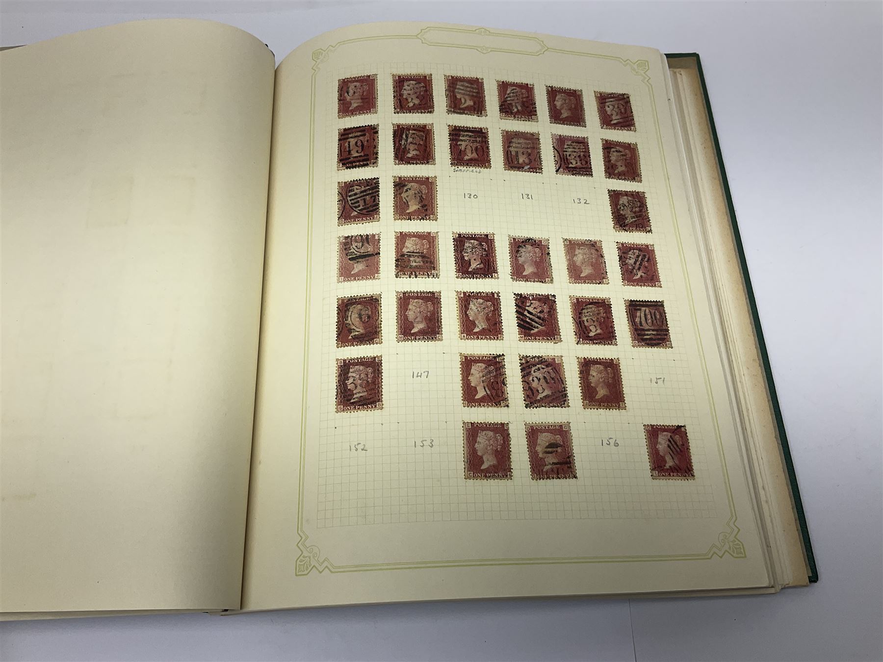 Great British Queen Victoria and later stamps, including perf penny reds, half penny 'bantam', King George V half crown seahorse, Queen Elizabeth II pre-decimal issues etc, housed in a green 'Windsor Album'