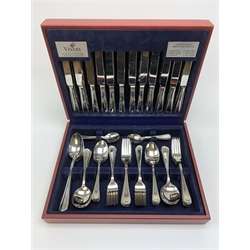 A canteen of Viners Stainless Steel cutlery for twelve place settings. 