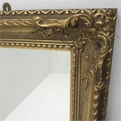  Large gilt framed bevel edge wall mirror, W106cm, H137cm  