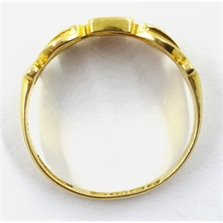  18ct gold three stone sapphire and diamond gold ring Birmingham 1916  