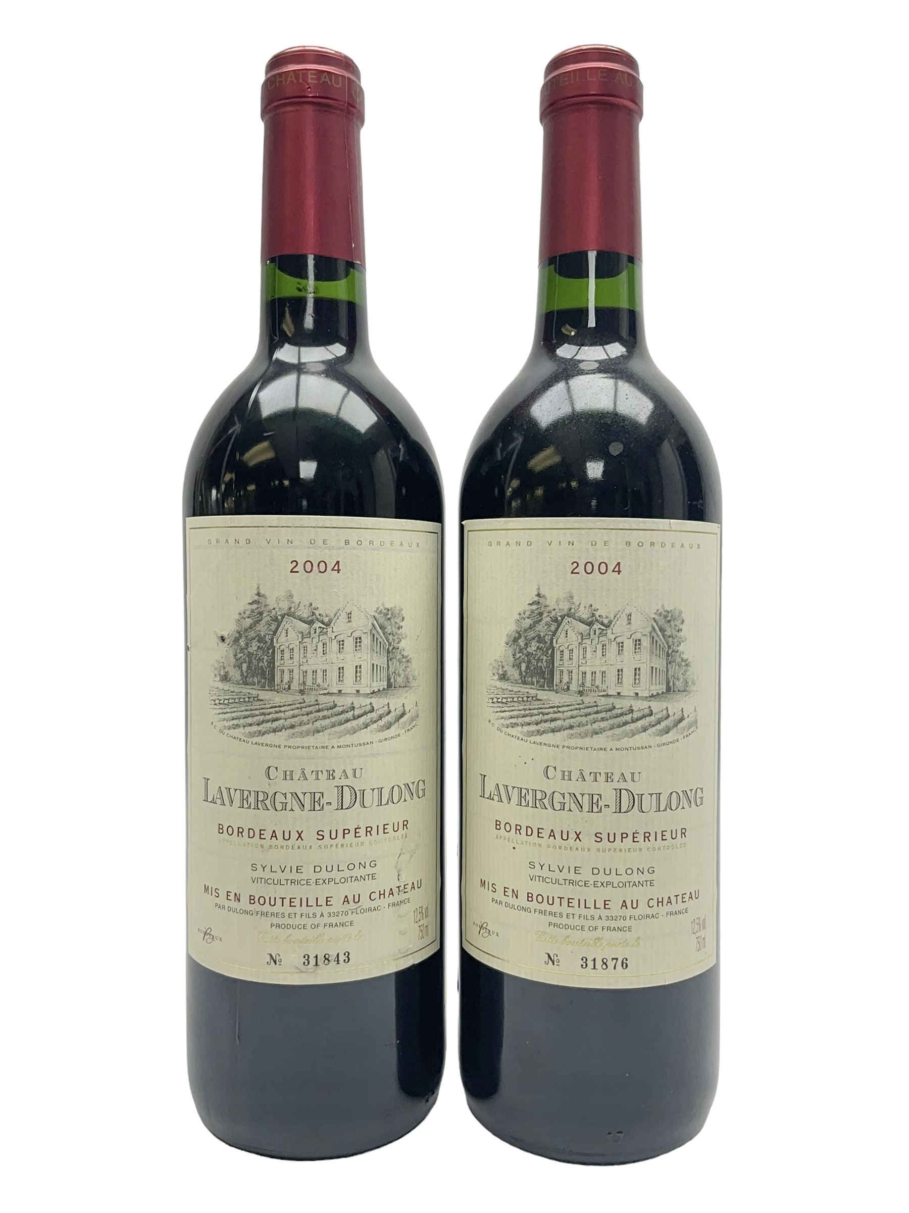 Chateau Lavergne-Dulong, 2004, Bordeaux Superieur, 750ml, 12.5% vol, two bottles  