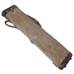 Set of eight Hickory golf clubs with a canvas golf bag