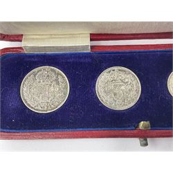 King George V 1930 maundy coin set, cased
