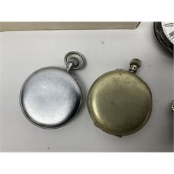 Pair of Georgian silver dress buttons, silver caddy spoon, silver fob medals, silver watches, set of six silver plated teaspoons, set of gilt buttons with ship design, etc