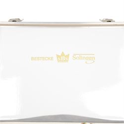 Bestecke Solingen gold plated canteen of cutlery for twelve persons, in briefcase holder