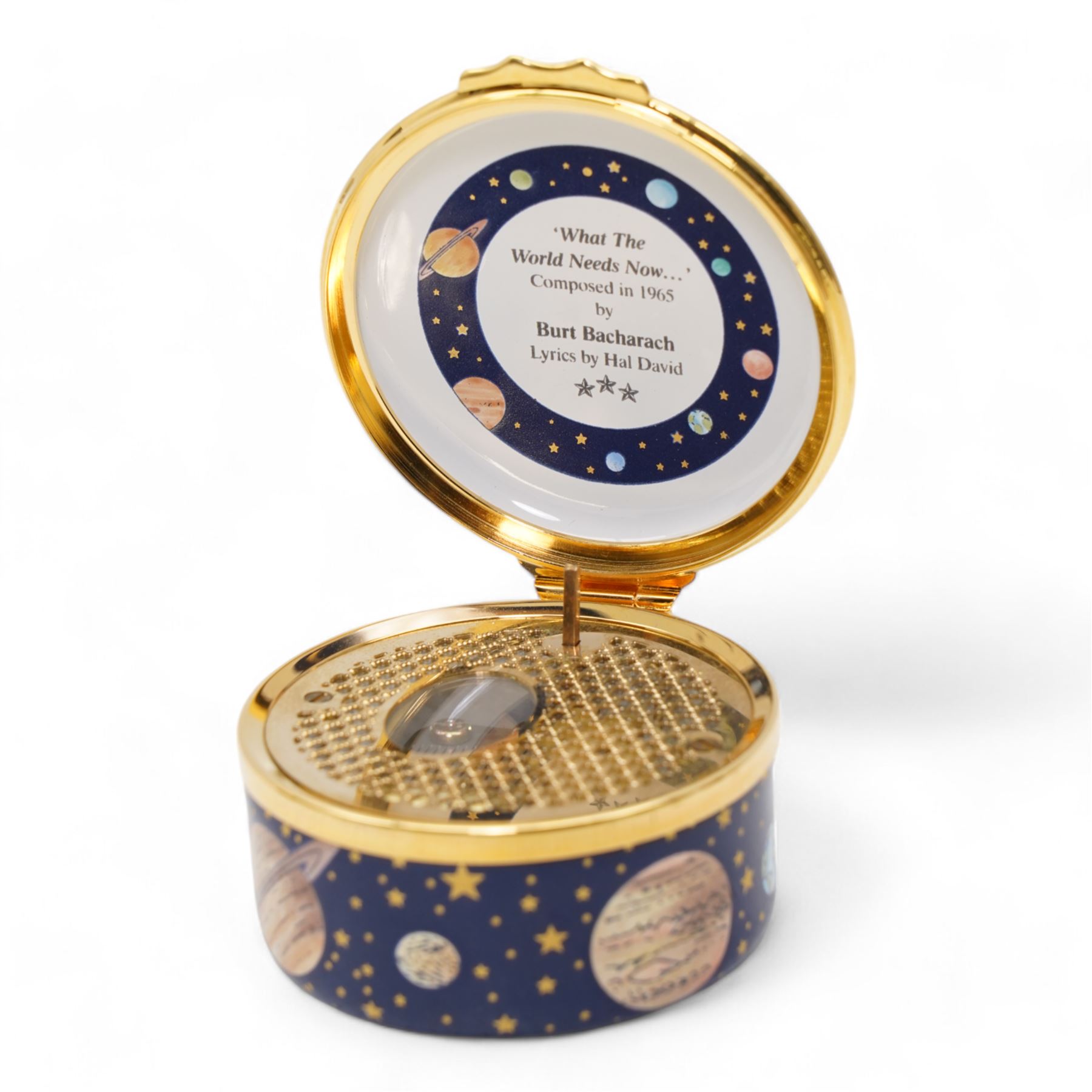 Three Halcyon Days enamel boxes comprising 'The first terrestrial