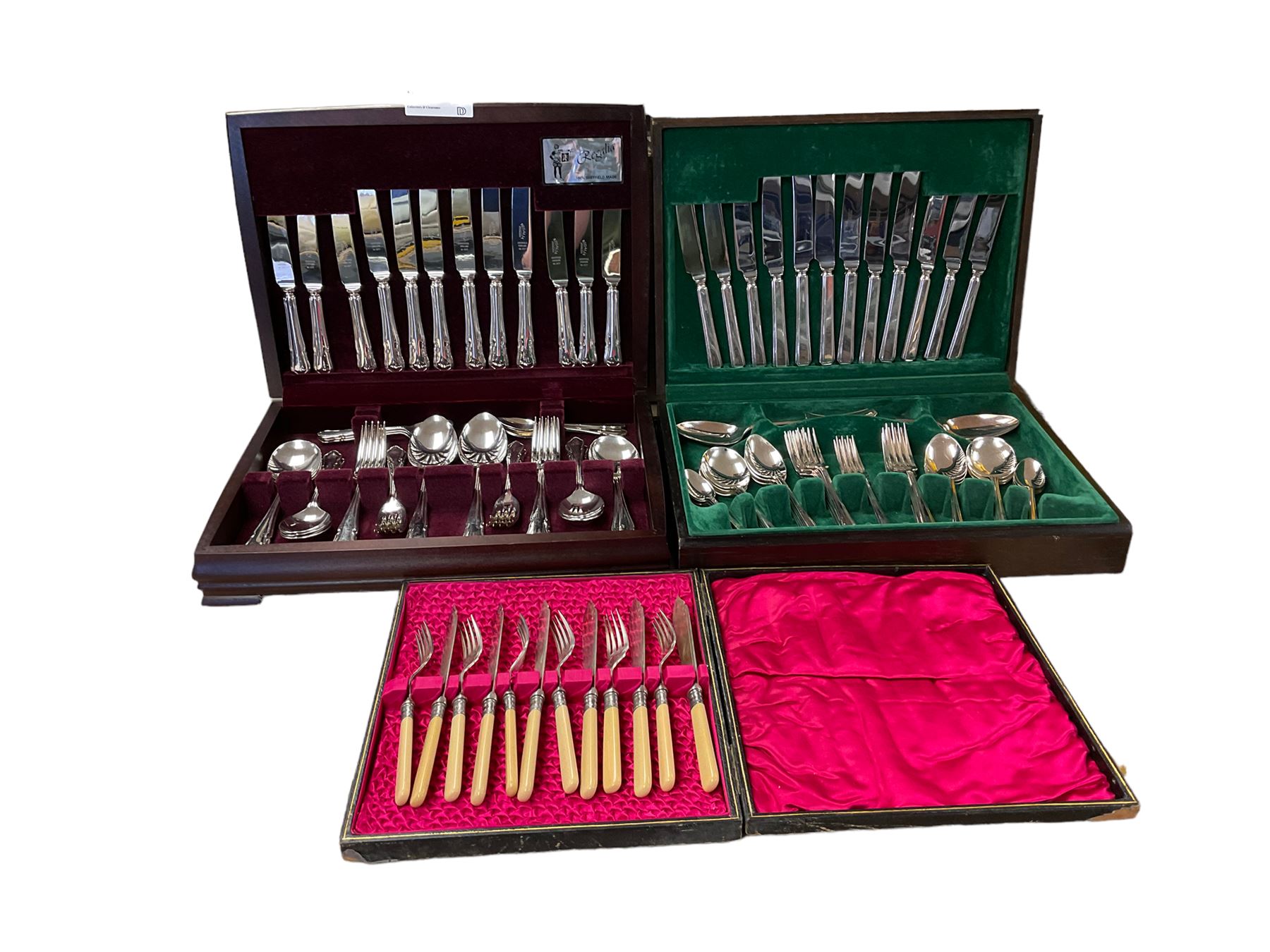 Canteen of Regalia cutlery for six together with two other sets of cased cutlery