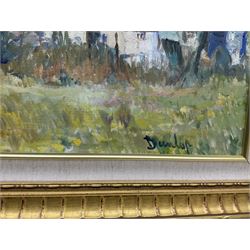 Ronald Ossory Dunlop (British 1894-1973): French Farm Scene, oil on canvas signed 49cm x 75cm
