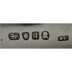 George III silver salad server by Richard Crossley, London 1791 and a George III silver basting spoon by Peter & Ann Bateman, London 1799, both Old English pattern with crest, approx 6.7oz