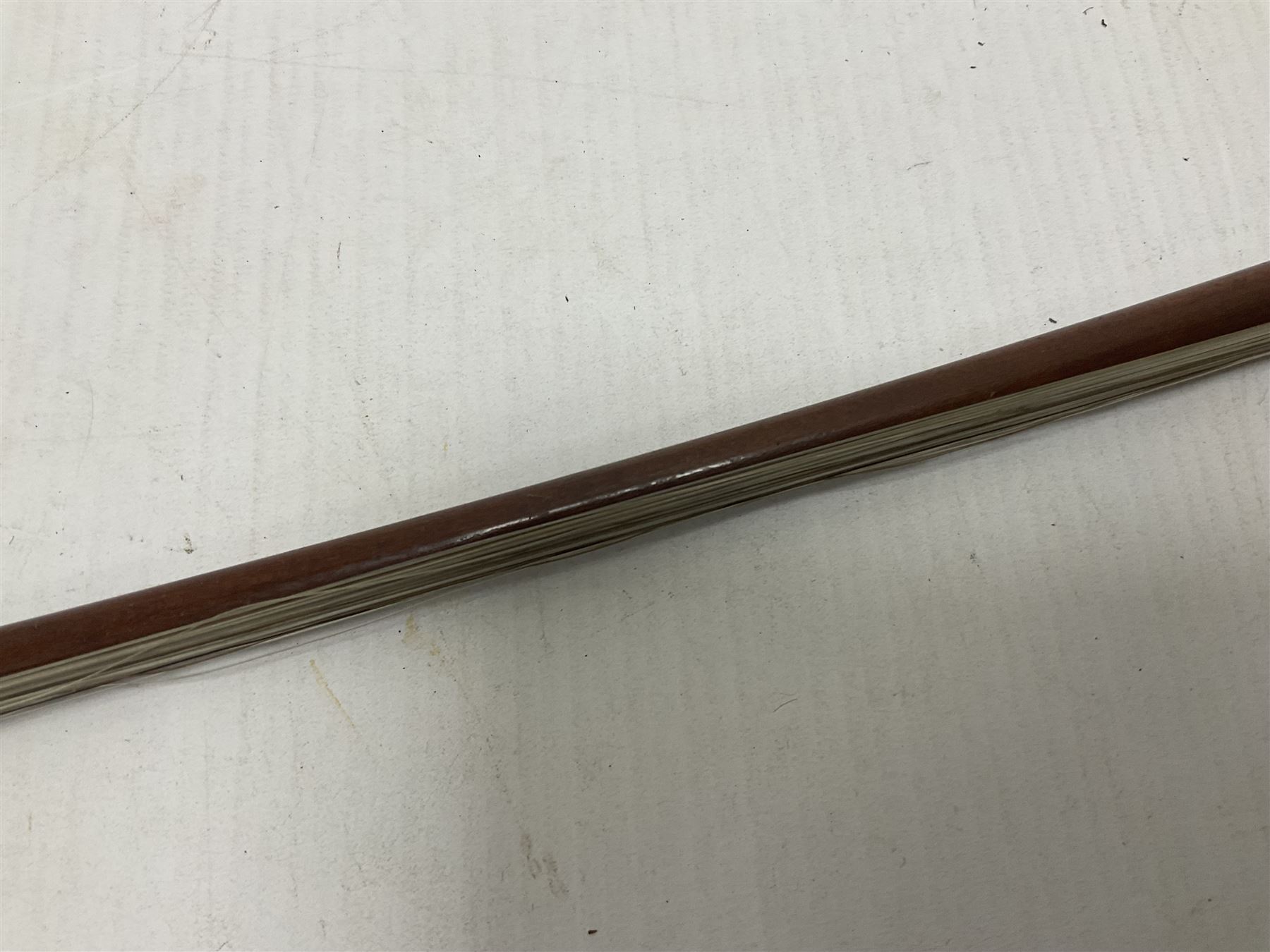Cello bow possibly made from pernambuco or Brazilwood 
