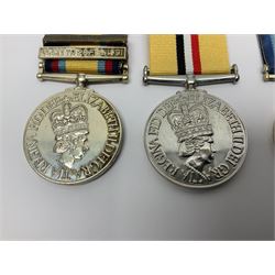 Twelve copy medals including for Operational Service, Gulf Medal, South Atlantic Medal, Iraq Medal, General Service Medal, Air Crew Europe Star, RMS Carpathia etc; all with ribbons (12)