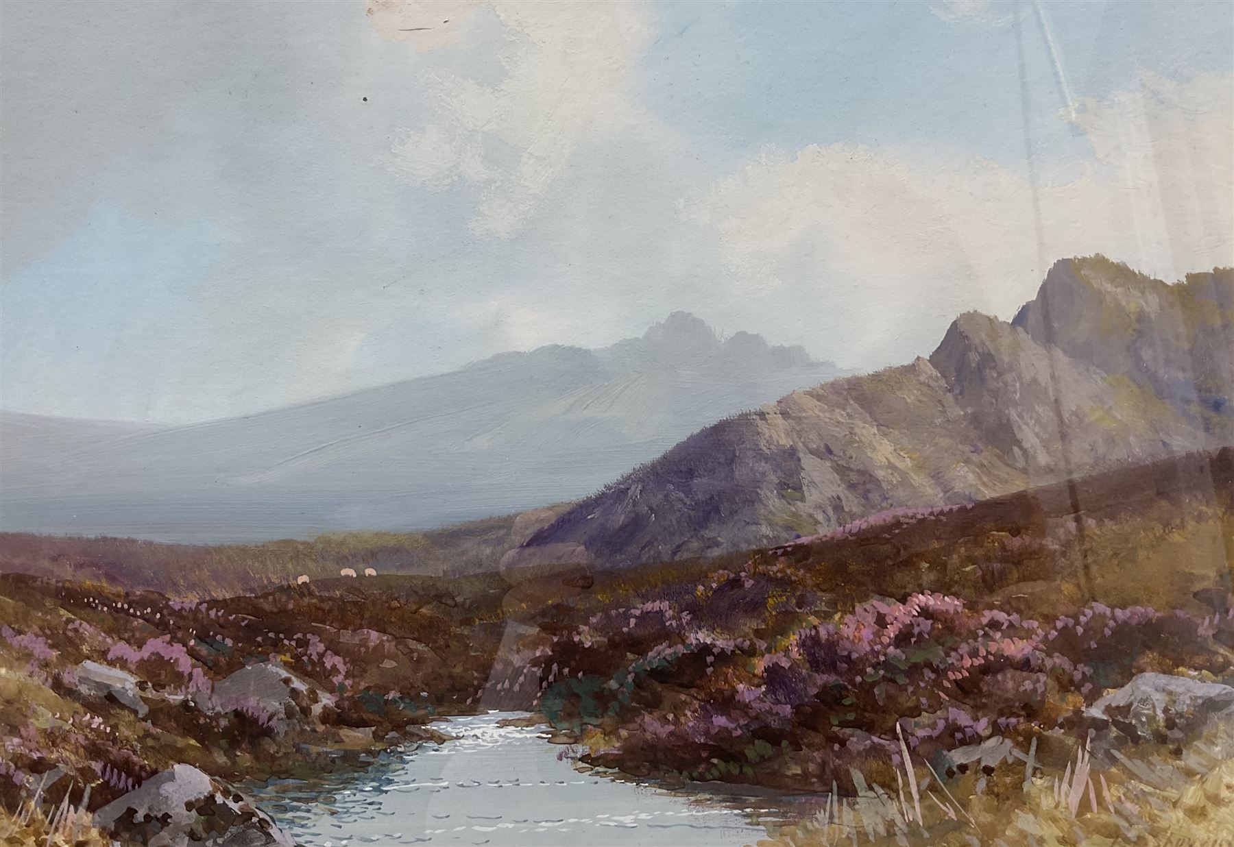 Reginald Daniel Sherrin (British 1891-1971): Dartmoor, gouache signed 25cm x 35cm