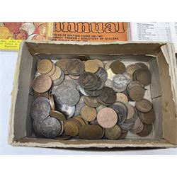 Coins, empty cases, reference materials, vintage tins etc