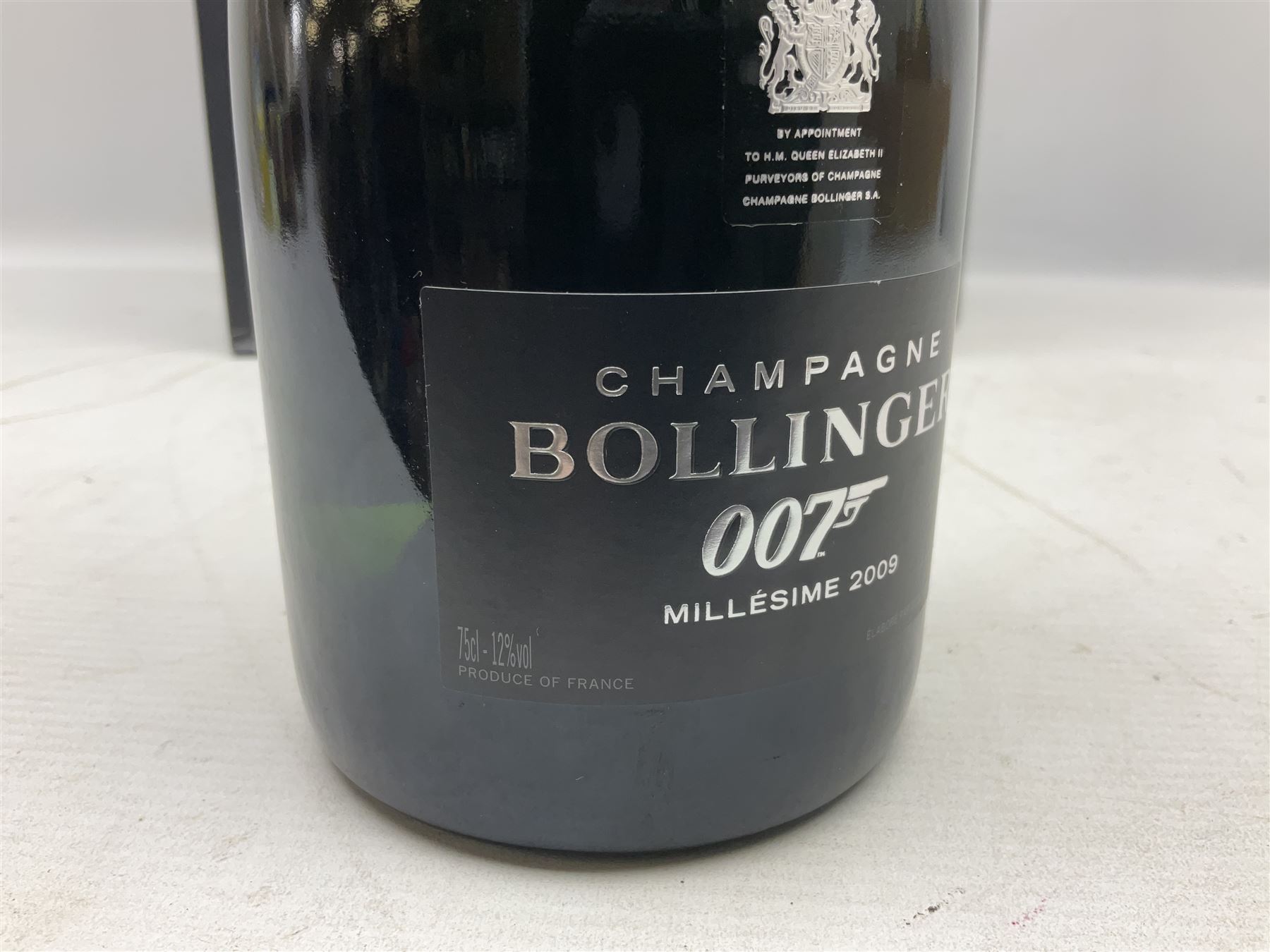 Bollinger Millesime, 2009, James Bond 007 Spectre champagne, housed in original black twist open presentation case, bag and tag, 75cl, 12% vol
