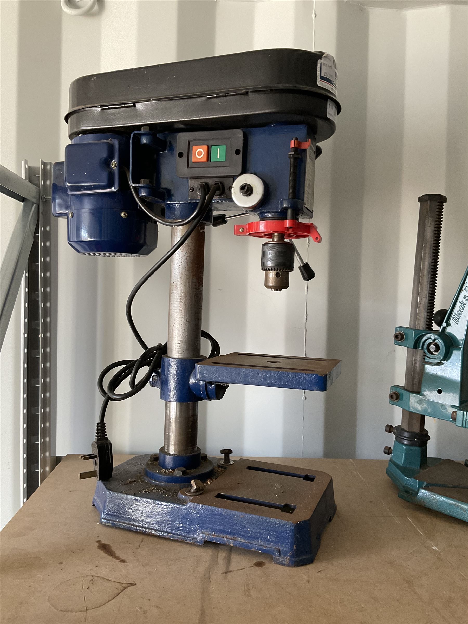 Draper 2500rpm 180w pillar drill together with Black and Decker pillar