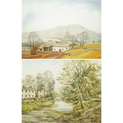 Barbara C Shaw (Northern British 20th century): 'Clapham', oil on board signed 44cm x 55cm...