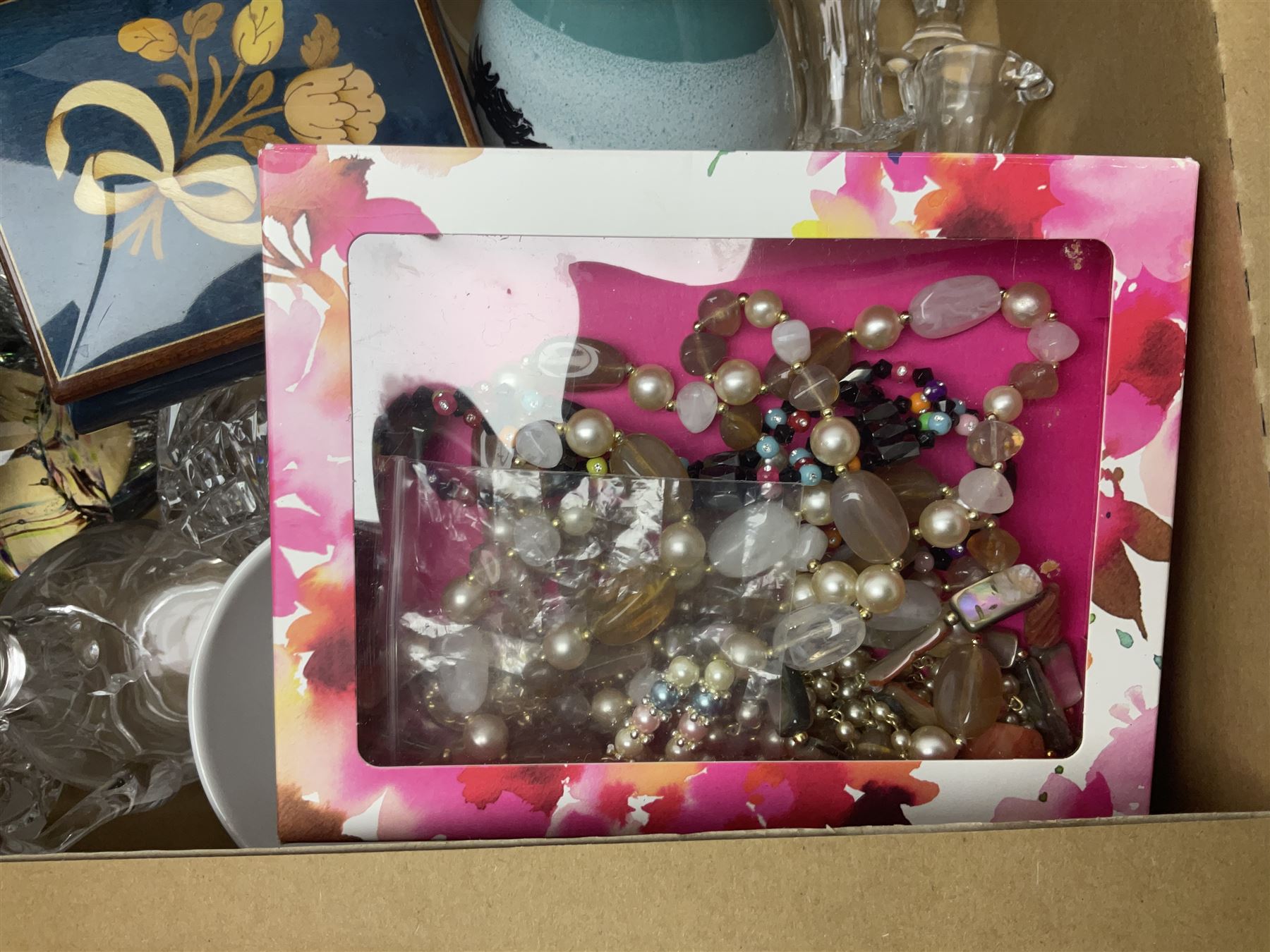 Caithness glass paperweight, together with other glassware, Zampiva figures and other collectables, in three boxes 