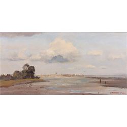 Marcus Ford (British 1914-1989): View towards Southwold, oil on canvas signed 30cm x 60cm 
