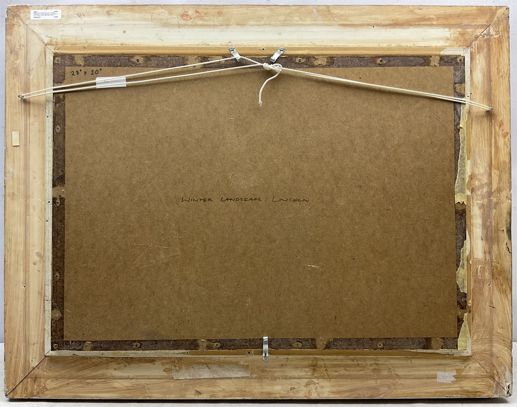 William Burns (British 1923-2010): 'Winter Landscape - Lincoln Cathedral in the Distance', oil on canvas signed, titled verso 50cm x 70cm 
Provenance: direct from the artist's family